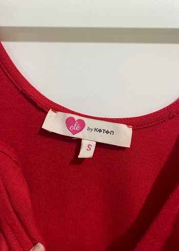 Kırmızı V Yakalı Kolsuz Midi Elbise - Görsel 2