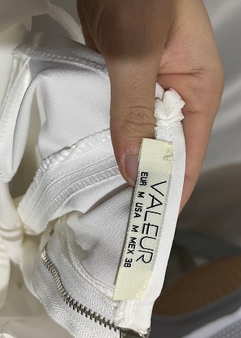 Beyaz Askılı Midi Kadın Elbise - Görsel 3