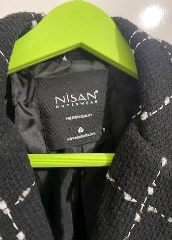 Düğmeli Siyah Ekose Mini Kadın Blazer - Görsel 2