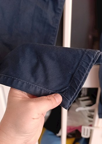 Düğmeli Lacivert erkekKot Pantolon - Görsel 2