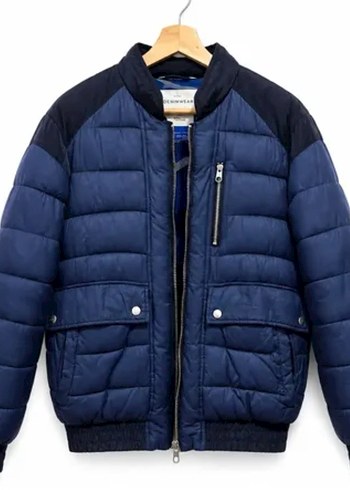 Zara Lacivert Sisme Bomber Ceket