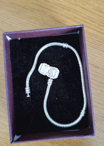 Pandora Pandora Zincir Detaylı Gri Bileklik