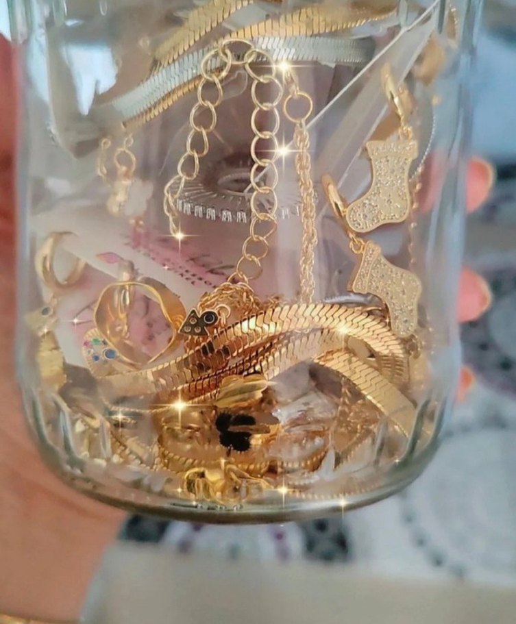 Altın Renkli Parlak Çocuk Takı Seti 15 adet gold takılar - Görsel 2