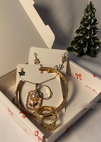 Accessorize Altin Renkli Boncuklu Kadin 15 Adet Gold Takilar