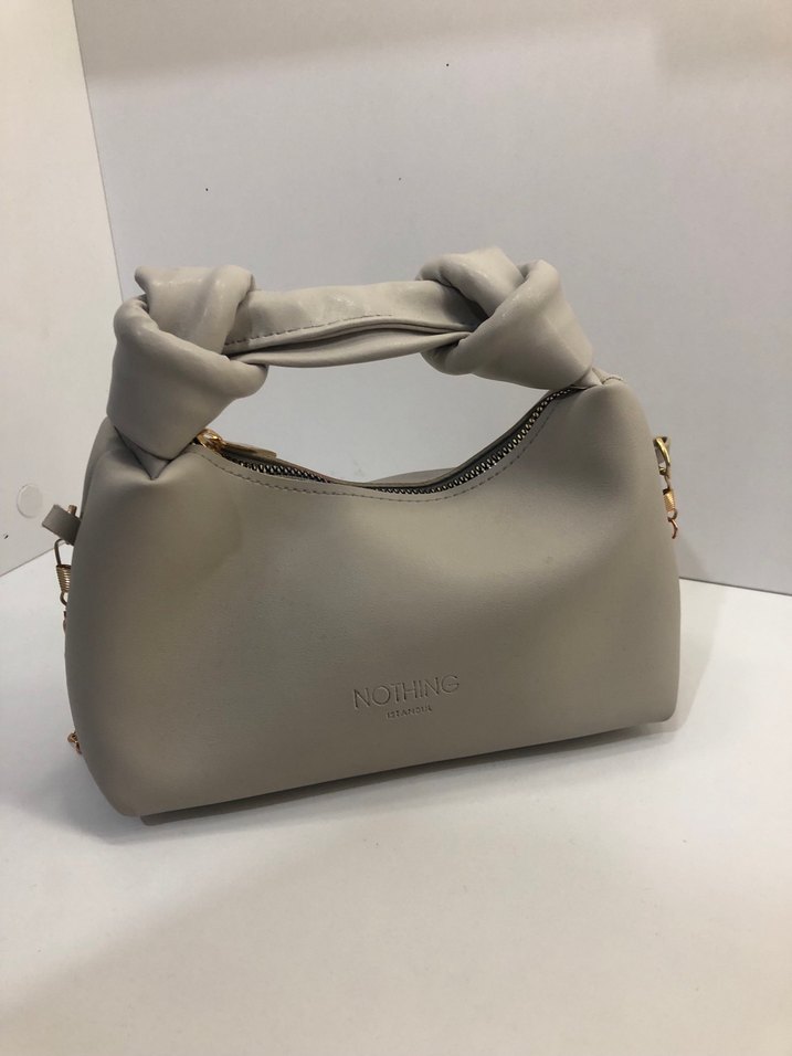 Gri Kadın Omuz Çantası - Buckled - Görsel 2