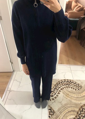 Lacivert Triko Kadın Günlük Takım - Görsel 3