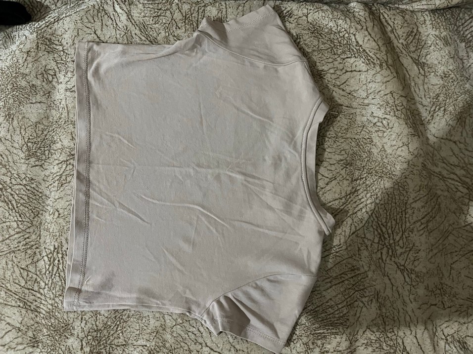 Bej Çocuk Tişörtü Düz Desen - Görsel 2