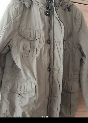 Düğmeli Gri erkek Kışlık Mont - Görsel 3