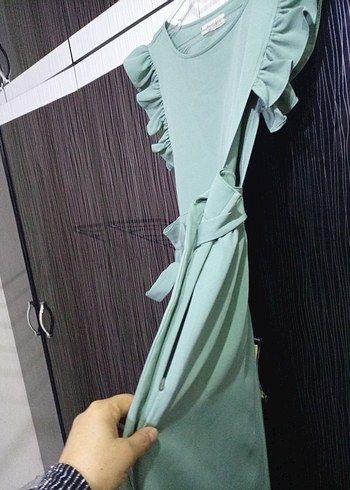 Uzun Kesim Yeşil Hamile Bluzu - Görsel 2