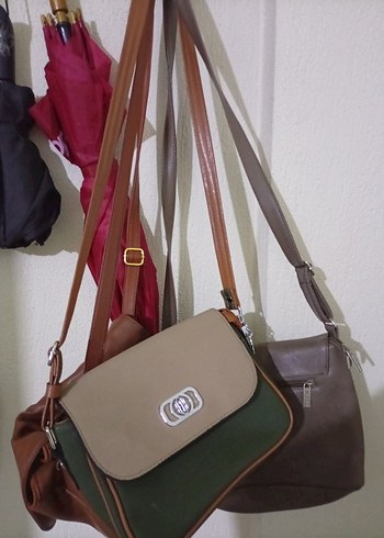 Kahverengi Deri Tokalı Kadın Çanta - Görsel 3