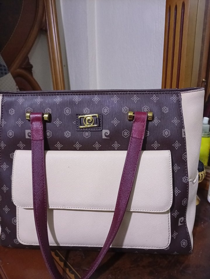 Bordo Deri Kadın Çanta Fermuarlı - Görsel 3