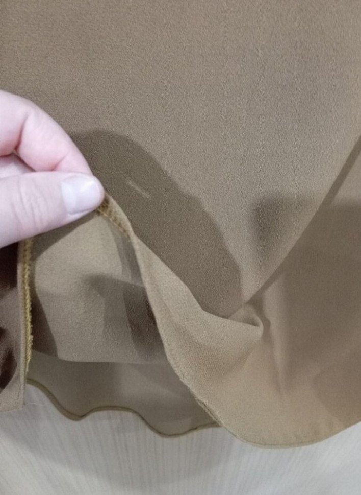 Bej Uzun Kollu Düğmeli Kadın Tunik - Görsel 5