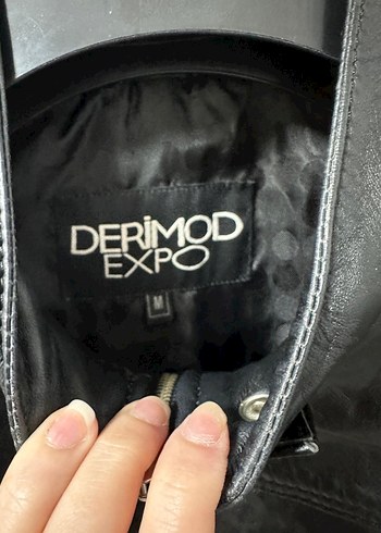 Siyah Deri Biker Ceket - Görsel 5