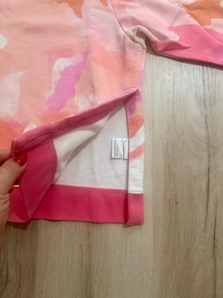 Pembe Batik Desenli Kadın Sweatshirt - Görsel 3