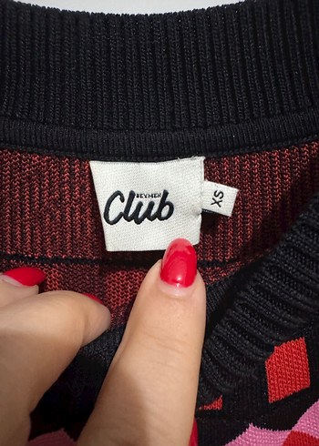 Renkli Desenli Kadın Triko Kazak - Görsel 4