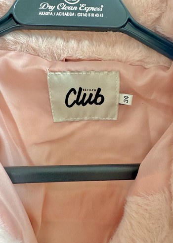 Pudra pembe Peluş Kadın Ceket - Görsel 5