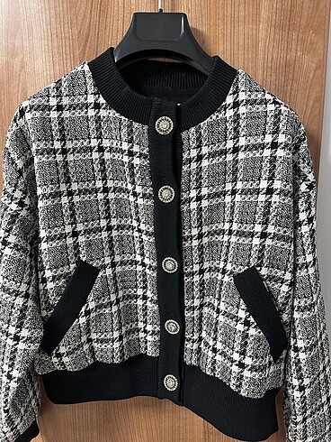 BEYMEN CLUB tweed bomber ceket