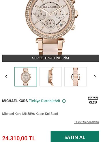 Michael Kors Bej Parlak Kadın Kol Saati - Görsel 5