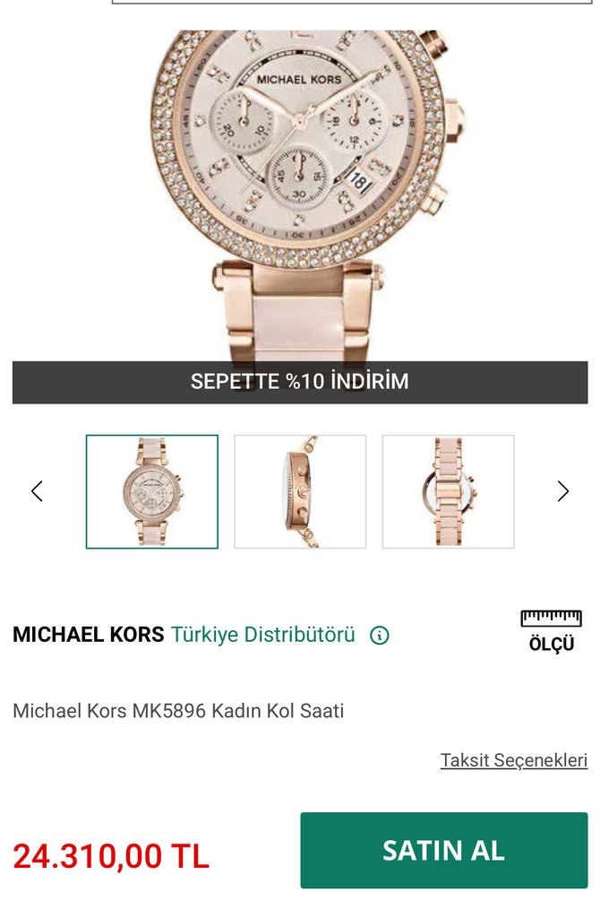 Michael Kors Bej Parlak Kadın Kol Saati - Görsel 5