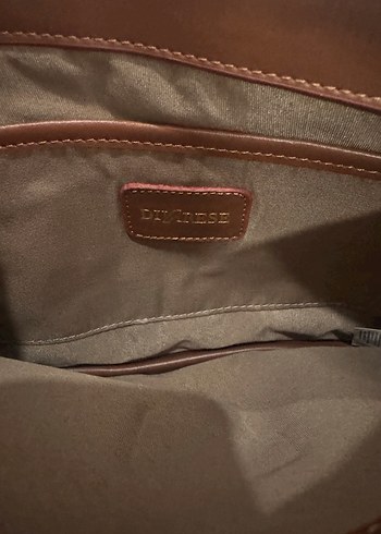 Kahverengi Kürklü deri Kadın Portföy Çanta - Görsel 5