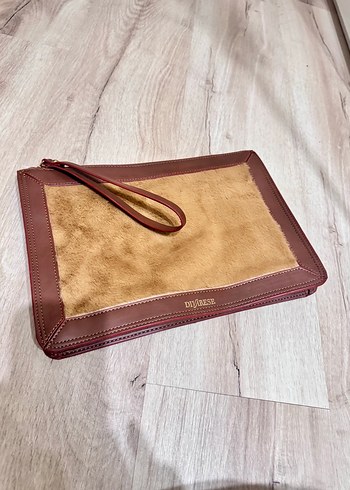 Kahverengi Kürklü deri Kadın Portföy Çanta - Görsel 6