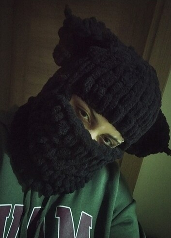 Pofuduk kedi kulaklı balaclava 