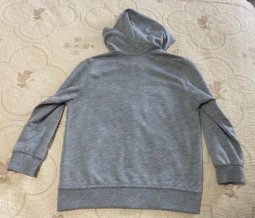 Erkek Çocuk Gri Kapüşonlu ince Fermuarlı Sweatshirt - Görsel 3