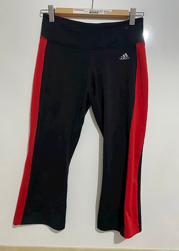 Adidas Siyah Kirmizi Spor Tayt