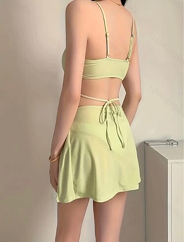m Beden yeşil Renk Sıradışı butik bikini set