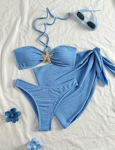 Mavi bikini set M beden