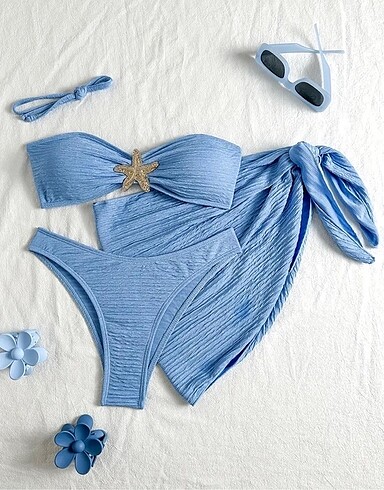 Mavi bikini set M beden - Görsel 3