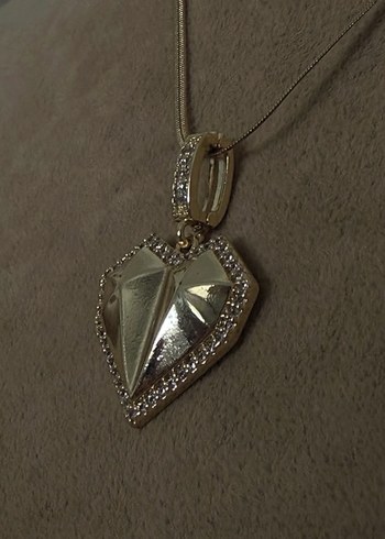 Altın Renk Mini Yılan Desenli Kolye - Görsel 3