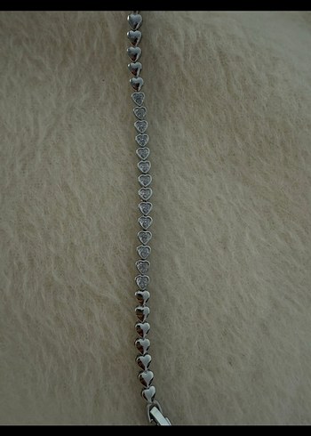 Minimalist Gri  kalp Desenli Bileklik - Görsel 2