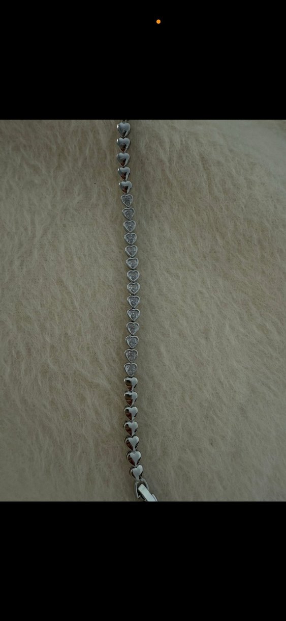 Minimalist Gri  kalp Desenli Bileklik - Görsel 2