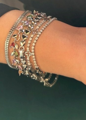 Renkli İşlemeli Payetli Bohem Kadın Bileklik seti - Görsel 2