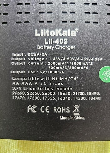 Beden LIITOKALA 18650 PİL ŞAEJ MAKİNESİ VE POWERBANK