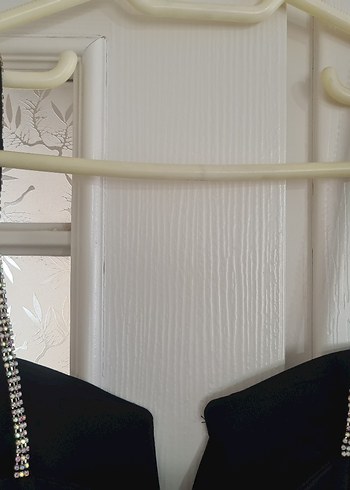 koton marka Siyah V Yakalı Uzun Askılı Kalem Elbise - Görsel 7