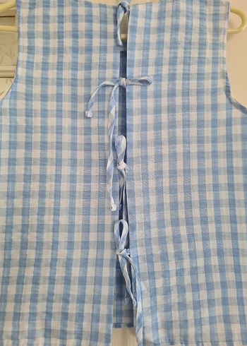 ekoseli kadın gömlek bağlama Detaylı - Görsel 2