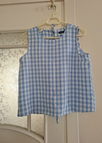 ekoseli kadın gömlek bağlama Detaylı - Görsel 3