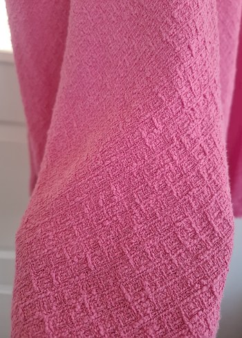 zara marka Pembe Uzun Drapeli Kadın Etek - Görsel 3