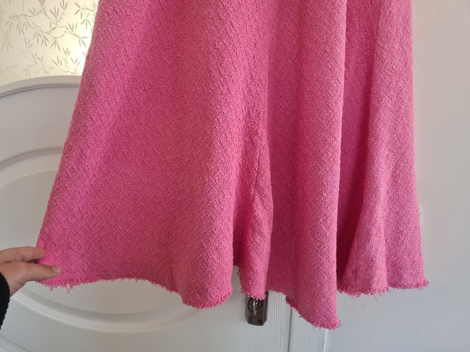 zara marka Pembe Uzun Drapeli Kadın Etek - Görsel 2