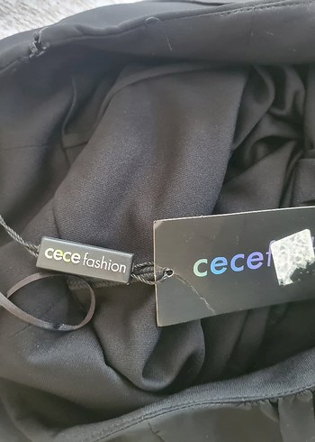 vintage model etiketli ve Düğmeli Siyah Straplez Midi Bluz - Görsel 5