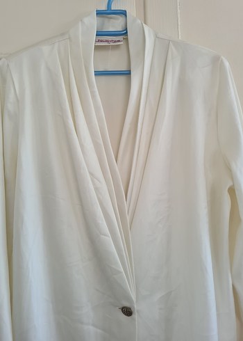 Kadın Beyaz vintage model Düğmeli Uzun Kollu gömlek - Görsel 3