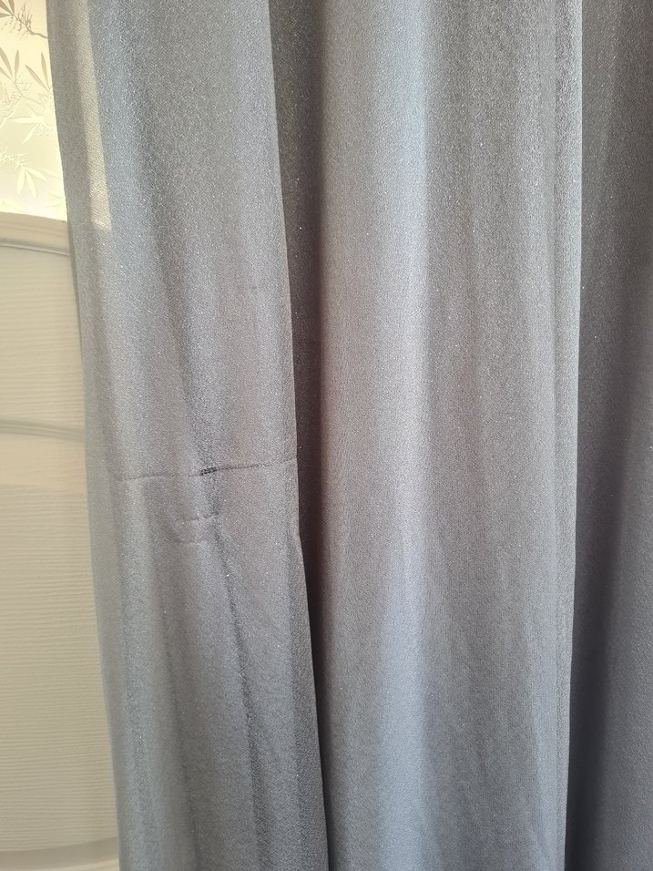 Gri Drapeli buyuk beden Uzun Kadın Elbise - Görsel 4