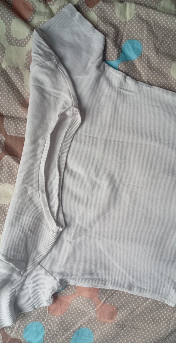 Beyaz Baskılı Kız Tişörtü, Kısa Kollu, Bol Kesim - Görsel 4