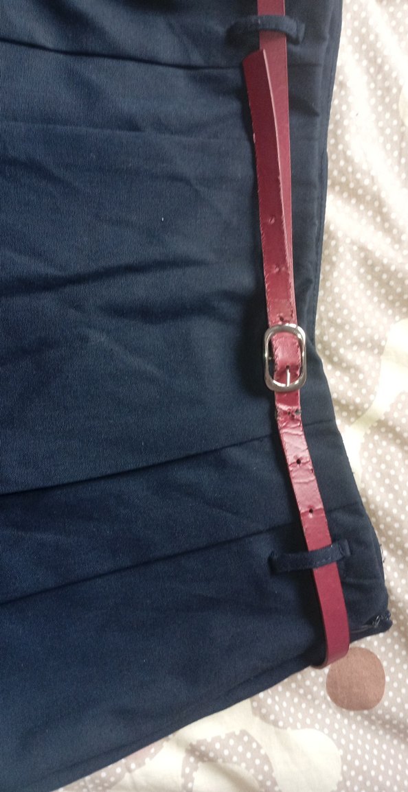 lacivert Kemerli şort etek - Görsel 3