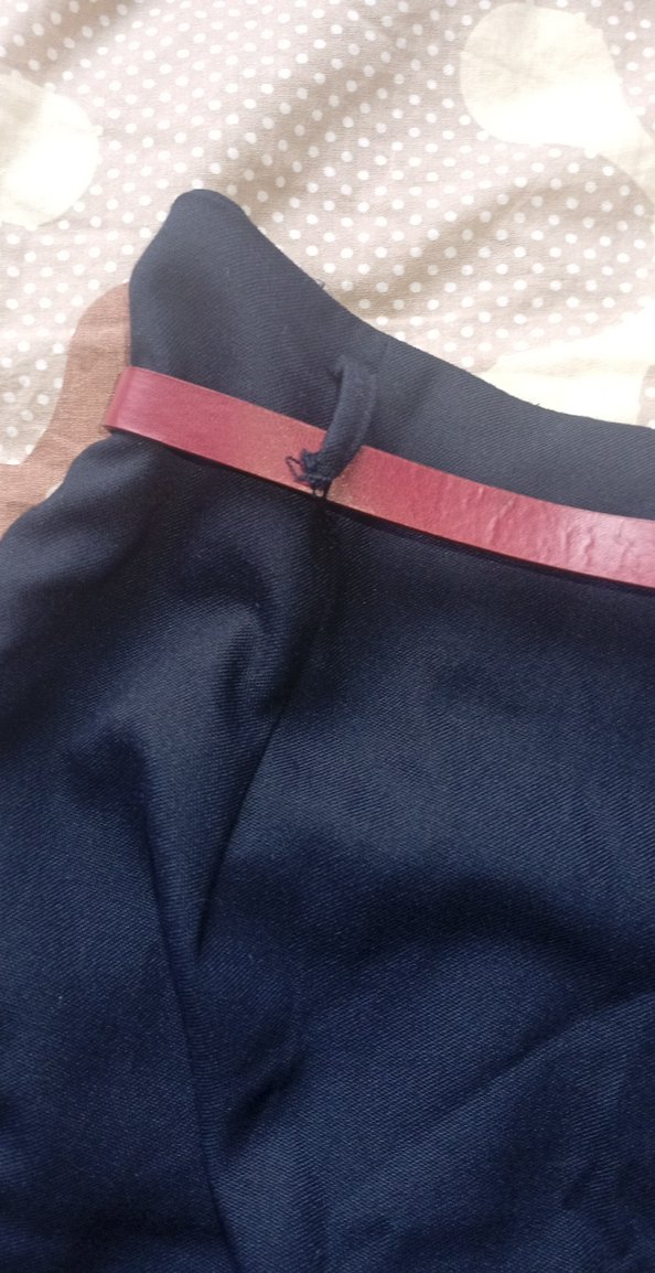 lacivert Kemerli şort etek - Görsel 4