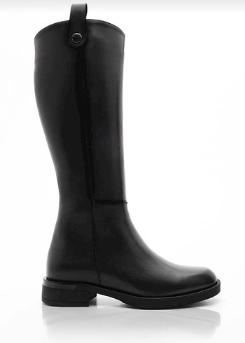 Kadın Siyah Deri çizme - Görsel 4