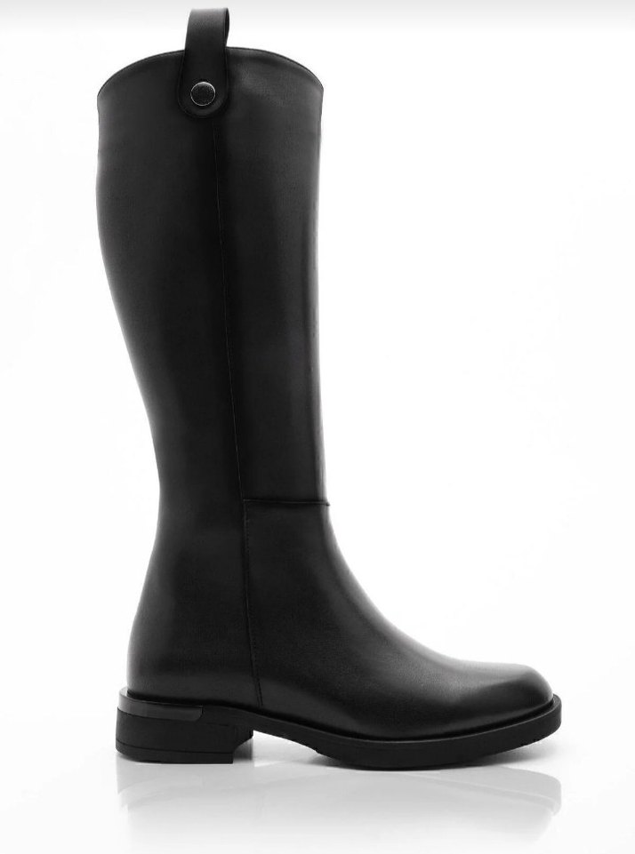 Kadın Siyah Deri çizme - Görsel 4