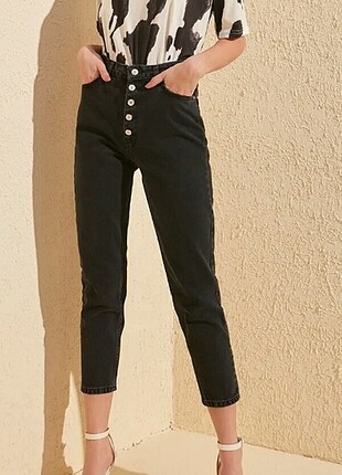 Yüksek bel mom jeans